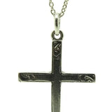 Vintage Art Deco 1920s Sterling Silver Cross Necklace