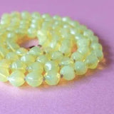 Vintage Art Deco 1920s Uranium Vaseline Glass Necklace