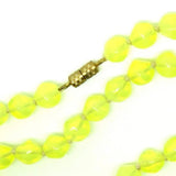 Vintage Art Deco 1920s Uranium Vaseline Glass Necklace