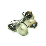 Vintage Art Deco 1920s Yellow Enamel Norwegian Butterfly Brooch