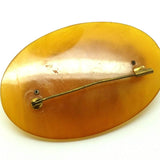Vintage Art Deco 1930s Amber Bakelite Brooch