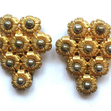 Vintage Art Deco 1930s Czech Flower Dress Clips