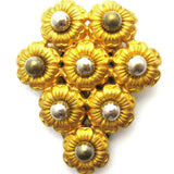 Vintage Art Deco 1930s Czech Flower Dress Clips