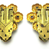 Vintage Art Deco 1930s Czech Flower Dress Clips