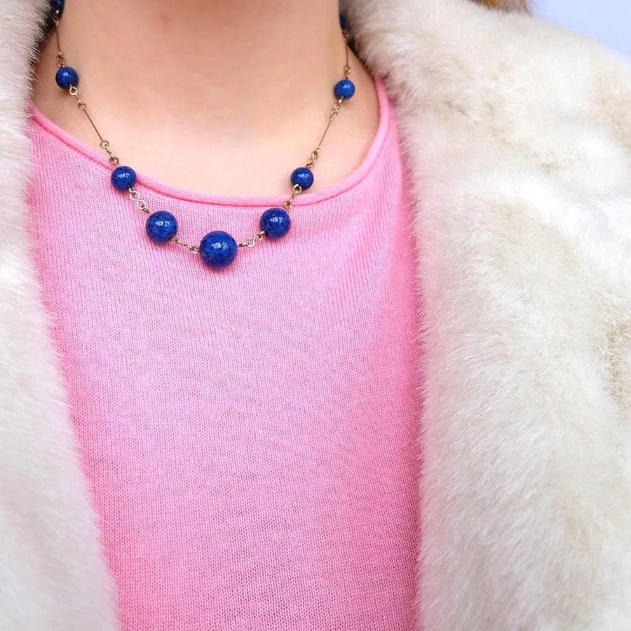 Vintage Art Deco 1930's Rolled Gold Necklace