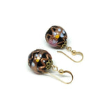 Vintage Art Deco Black Wedding Cake Drop Earrings