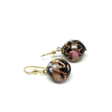 Vintage Art Deco Black Wedding Cake Drop Earrings
