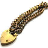 Vintage Brass Single Heart Bracelet