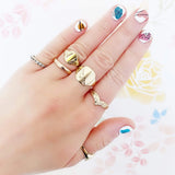 Vintage CZ 9ct Gold Full Eternity Band Ring