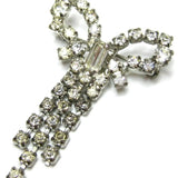 Vintage Diamante Bow Brooch