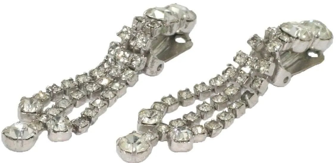 Aretes tipo candelabro vintage con diamantes, view 2