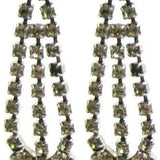 Vintage Diamante Drop Chandelier Earrings