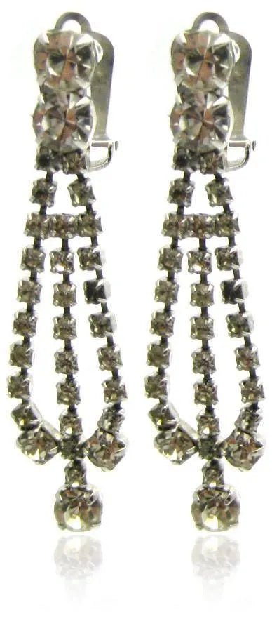 Aretes tipo candelabro vintage con diamantes
