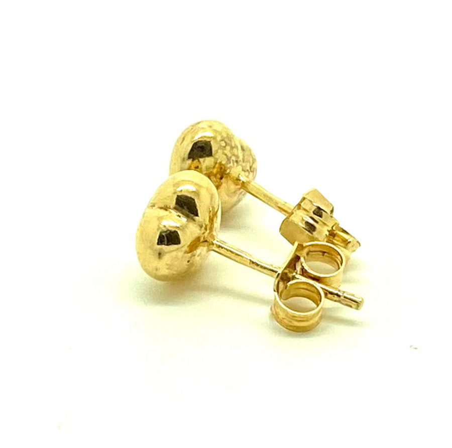 VINTAGE Earrings Vintage Puffed Heart 9ct Gold Stud Earrings Mayveda Jewellery