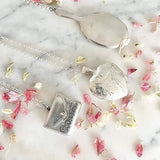 Vintage Engraved Silver Heart Locket Necklace