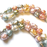 Vintage Faux Pearl Pastel Necklace