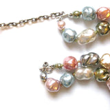 Vintage Faux Pearl Pastel Necklace