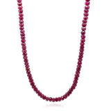 Vintage Ruby Red Beaded Necklace