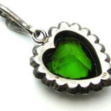Vintage Silver Heart Paste Pendant.