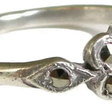 Vintage Silver Marcasite Flower Ring