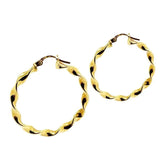 Vitnage 1990s Italian 9ct Gold Hoop Earrings