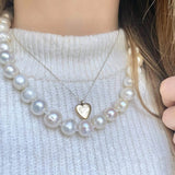 White Freshwater Pearl Beaded Necklace